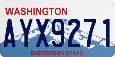 WA license plate AYX9271