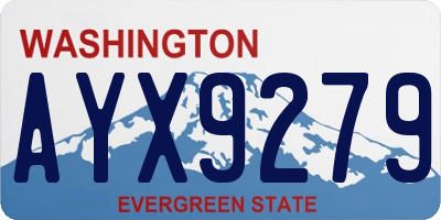 WA license plate AYX9279