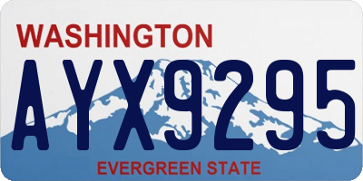 WA license plate AYX9295