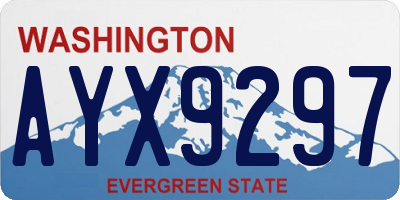 WA license plate AYX9297