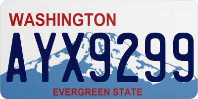 WA license plate AYX9299