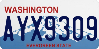 WA license plate AYX9309