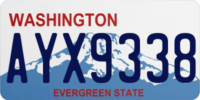 WA license plate AYX9338