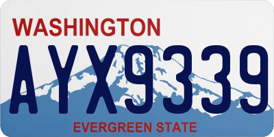 WA license plate AYX9339