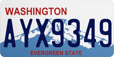 WA license plate AYX9349