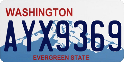 WA license plate AYX9369