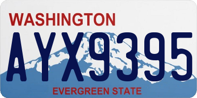 WA license plate AYX9395