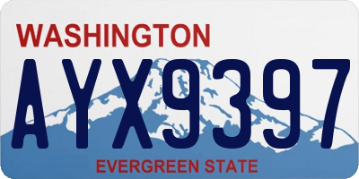 WA license plate AYX9397