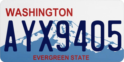 WA license plate AYX9405