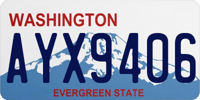 WA license plate AYX9406