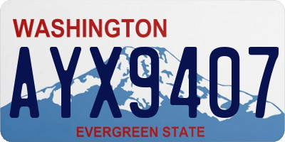 WA license plate AYX9407