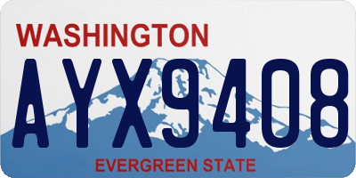 WA license plate AYX9408