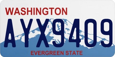 WA license plate AYX9409