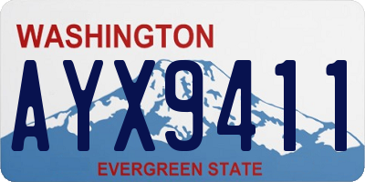 WA license plate AYX9411