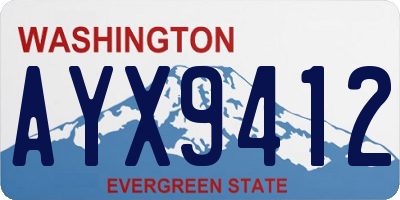 WA license plate AYX9412