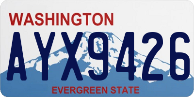 WA license plate AYX9426