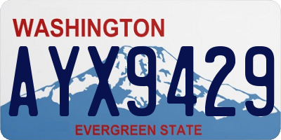 WA license plate AYX9429