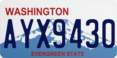 WA license plate AYX9430