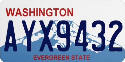 WA license plate AYX9432