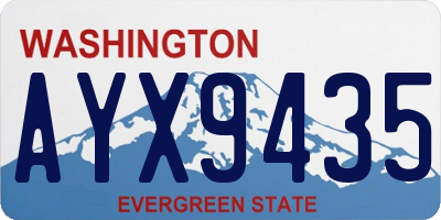 WA license plate AYX9435