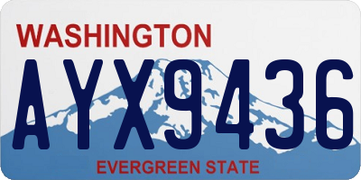 WA license plate AYX9436