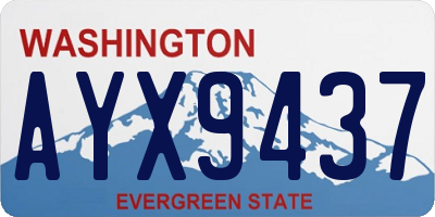 WA license plate AYX9437