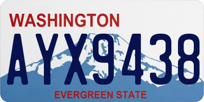 WA license plate AYX9438