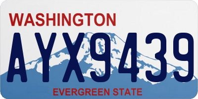 WA license plate AYX9439