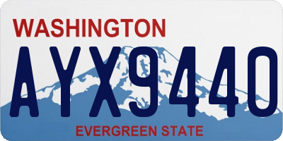 WA license plate AYX9440