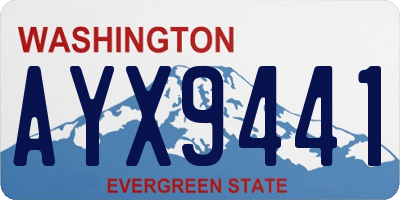 WA license plate AYX9441