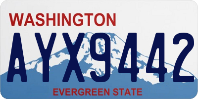 WA license plate AYX9442