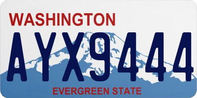 WA license plate AYX9444