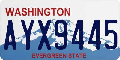 WA license plate AYX9445