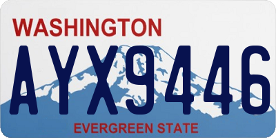 WA license plate AYX9446