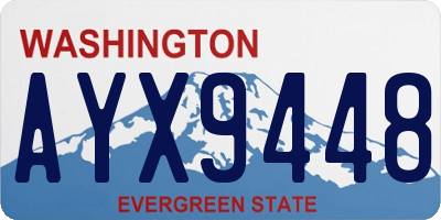 WA license plate AYX9448