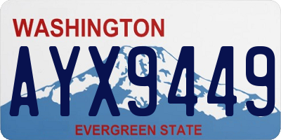 WA license plate AYX9449