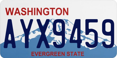 WA license plate AYX9459