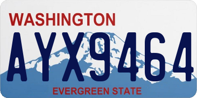 WA license plate AYX9464