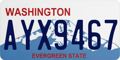 WA license plate AYX9467