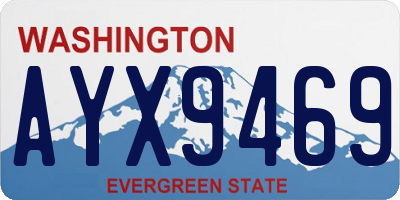 WA license plate AYX9469