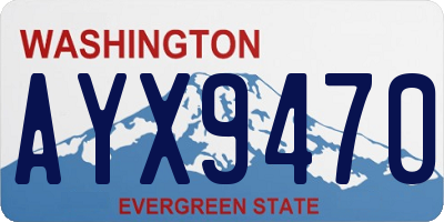 WA license plate AYX9470