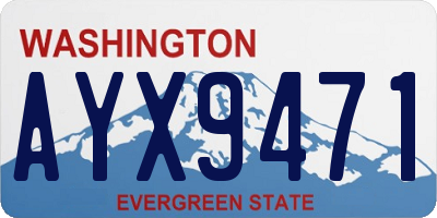 WA license plate AYX9471