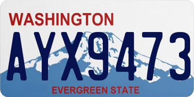 WA license plate AYX9473