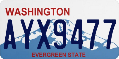 WA license plate AYX9477