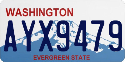 WA license plate AYX9479