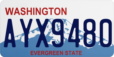 WA license plate AYX9480