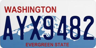 WA license plate AYX9482