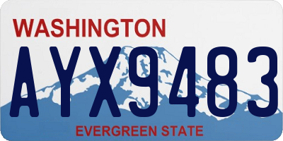 WA license plate AYX9483