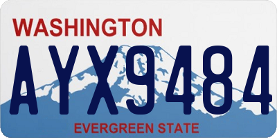 WA license plate AYX9484