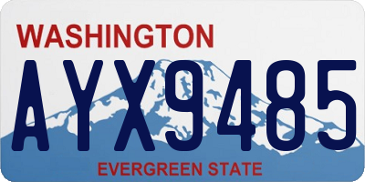 WA license plate AYX9485